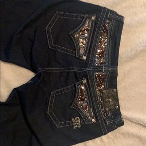 Miss me dark wash jeans size 30 easy boot